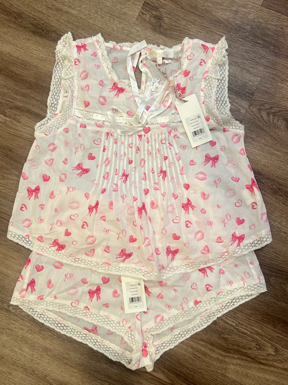 LoveShackFancy Sprouse Pj Set in Rosey Dream - Picture 2 of 9